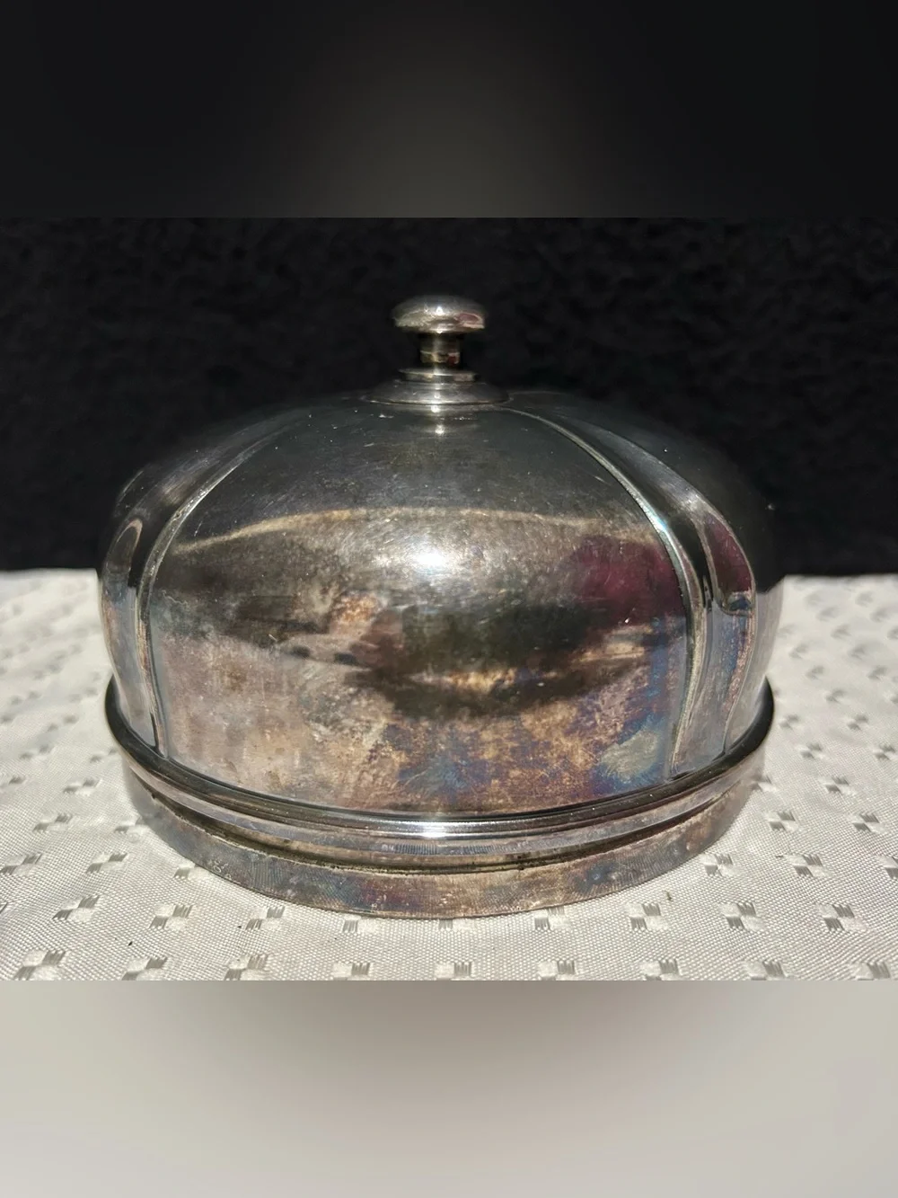 Antique English Silver-plated Food Dome Or Cloche Circa 1900